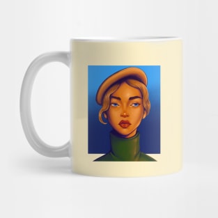 Gold in Blue Mug